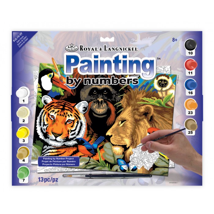 A3 Painting by numbers SAFARI SCENE 