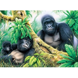 A3 Painting by numbers MOUNTAIN GORILLAS