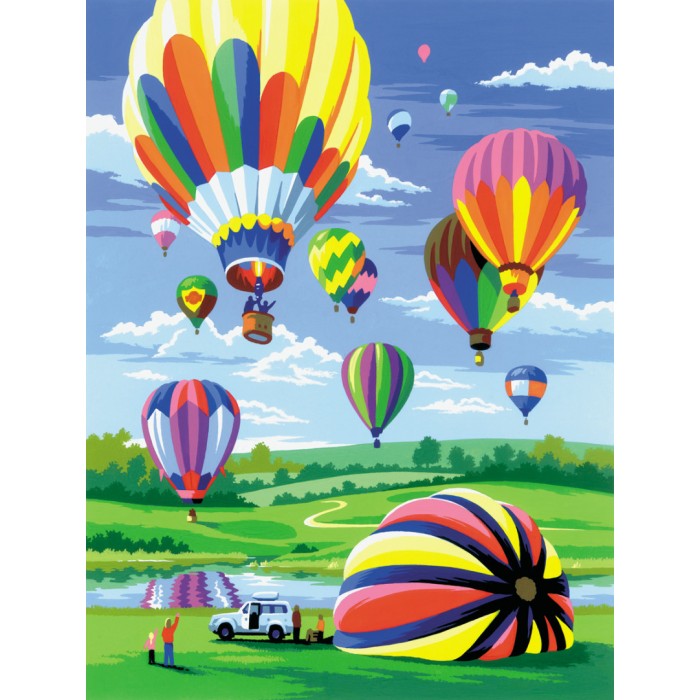 A4 Painting by numbers HOT AIR BALLOONS 