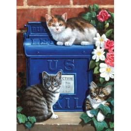 A4 Painting by numbers MAILBOX KITTENS