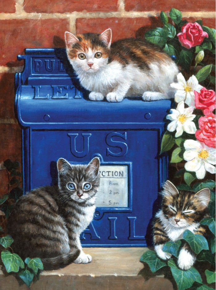 A4 Painting by numbers MAILBOX KITTENS