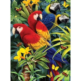 A4 Painting by numbers MAJESTIC MACAWS