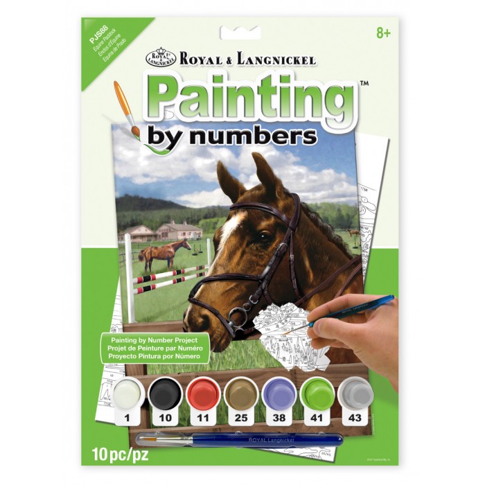 A4 Painting by numbers EQUINE PADDOCK 