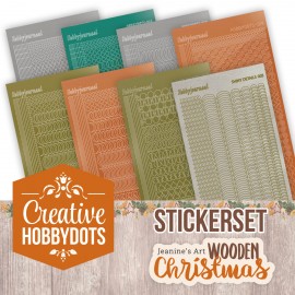 Creative Hobbydots  Stickerset 41 - Jeanine's Art - Wooden Christmas 