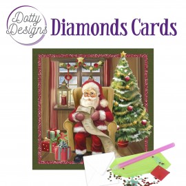 Dotty Designs Diamond Cards - Santa Claus with a wish list