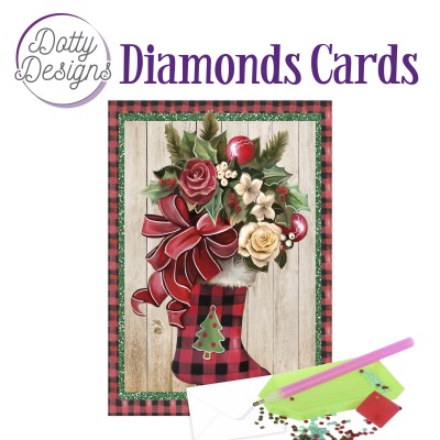 Dotty Designs Diamond Cards - Christmas stocking