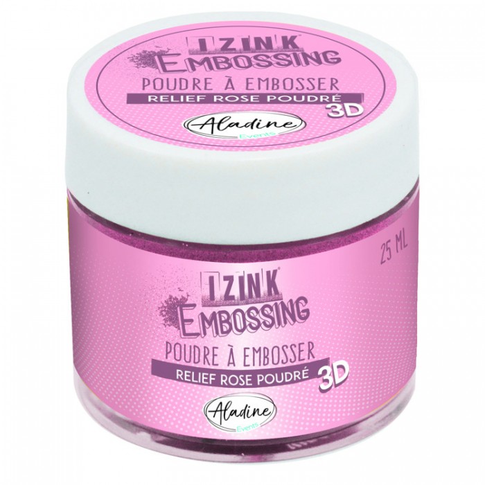 Izink Embossing Powder Pink -25ml 