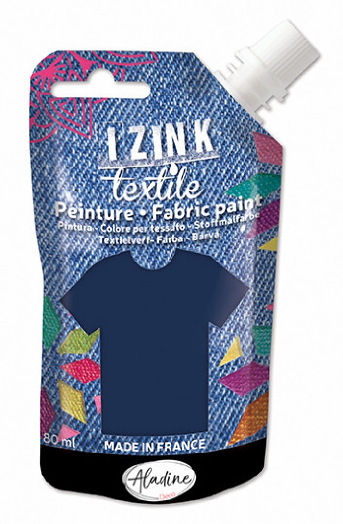 Izink Fabric Paint Textile Bleu Nuit Denim 50 ml