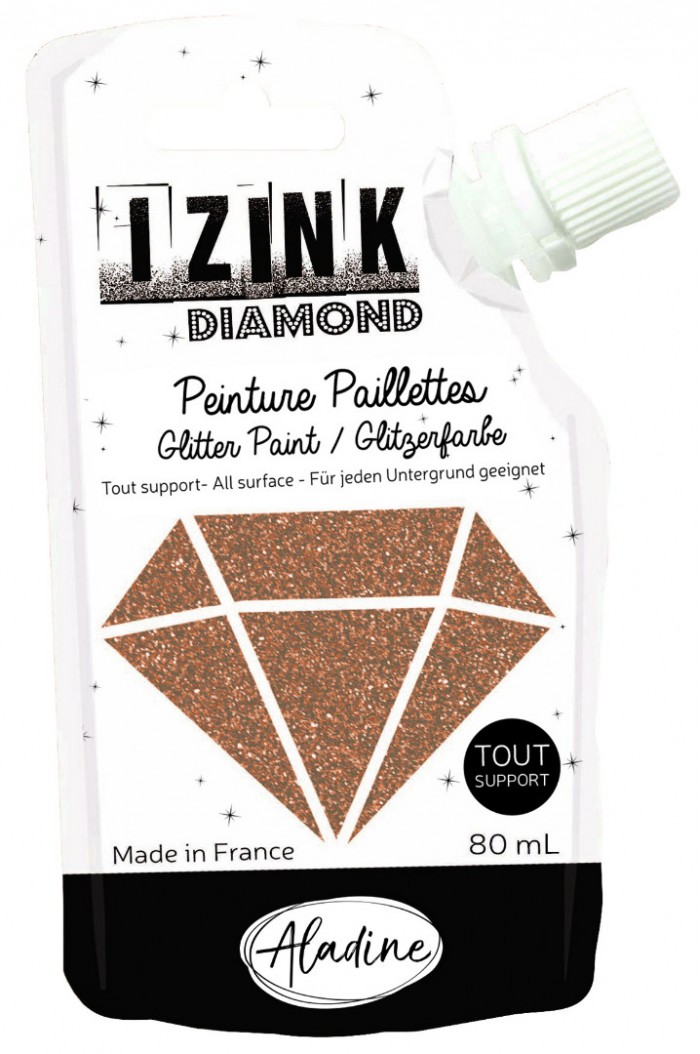 Kopergoud Glitterverf Izink Diamond 
