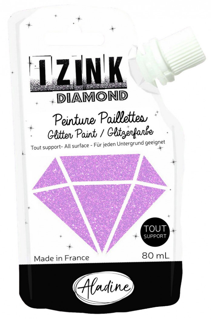 Lichtroze Glitterverf Izink Diamond 