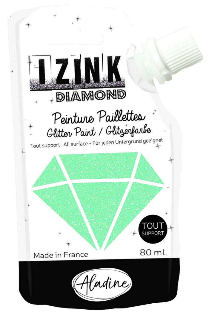 Pastelgroen Glitterverf Izink Diamond 
