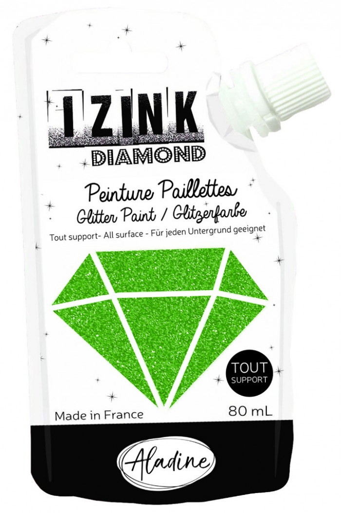 Donkergroen Glitterverf Izink Diamond 