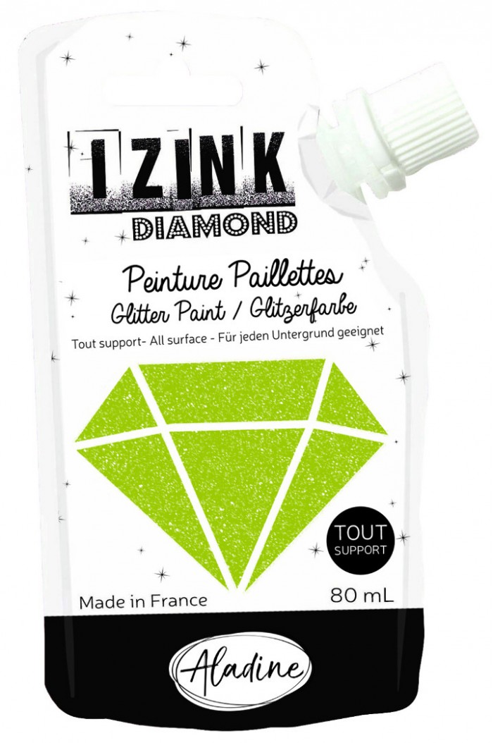 Lichtgroen Glitterverf Izink Diamond 