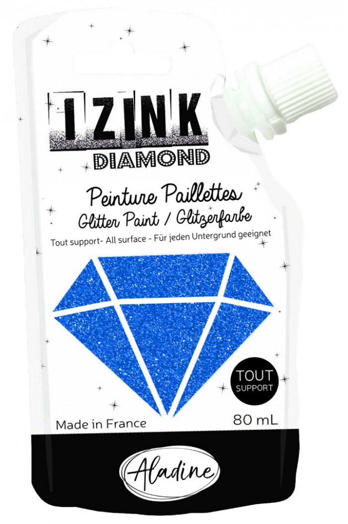 Blauw Glitterverf Izink Diamond 