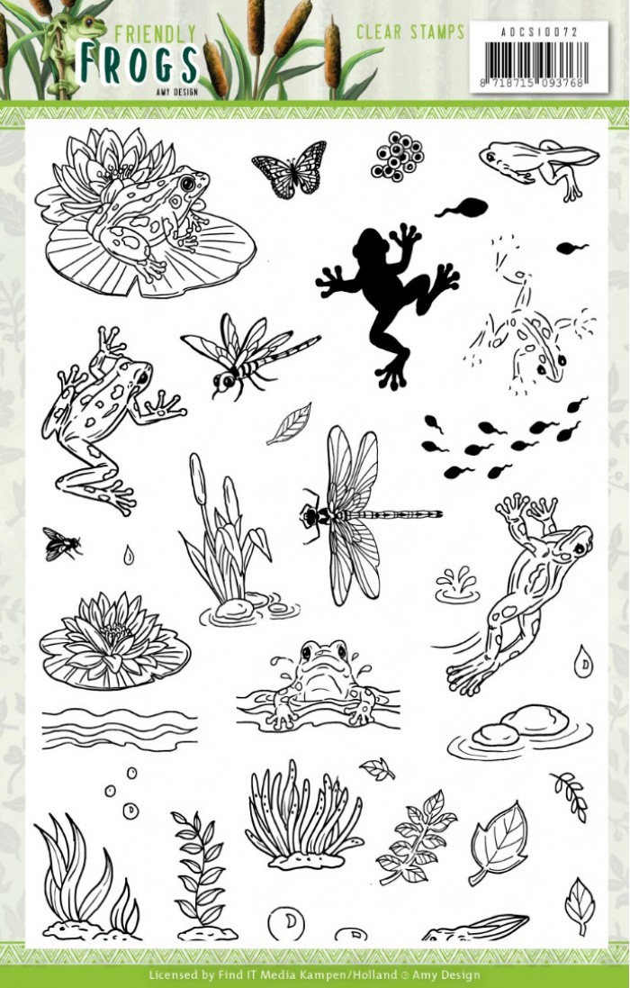 Clear Stamps Friendly Frogs by Amy Design