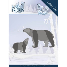 IJsberen Winter Friends - Snijmal (Die) van Amy Design