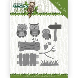 Owl Family Amazing Owls Cutting Dies by Amy Design