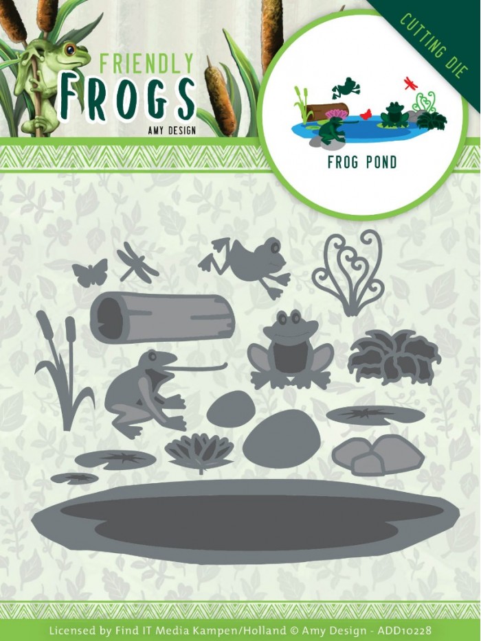 Frog Pond - Cutting Die Friendly Frogs by Amy Design