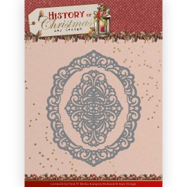 Dies - Amy Design - History of Christmas - Lacy Christmas Oval
