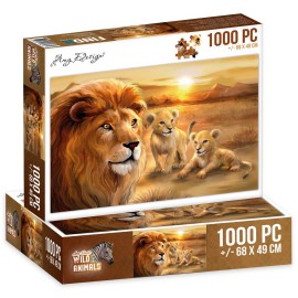 Puzzle 1000 pc - Amy Design - Wild Animals - Lion with cubs