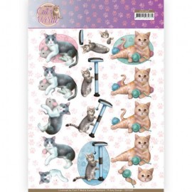 Playing Cats - Cat's World 3D Cutting Sheet by Amy Design 