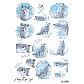 3D Cutting Sheet - Amy Design - Winter Foxes