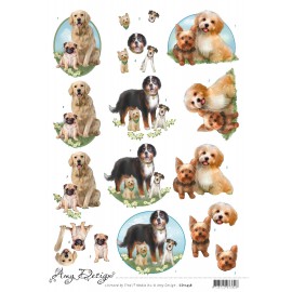 Dogs 3D Cutting Sheet by Amy Design