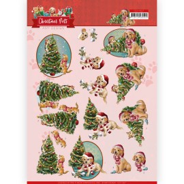 Christmas Tree 3D Cutting Sheet Christmas Pets by Amy Design