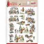 Christmas Village Nostalgic Christmas 3D cutting sheet by Amy Design