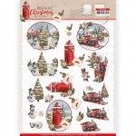 Christmas Train Nostalgic Christmas 3D cutting sheet by Amy Design