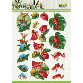 Poison Frogs -  3D Cutting Sheet Friendly Frogs by Amy Design