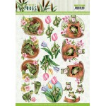 Flower Frogs - 3D Cutting Sheet Friendly Frogs by Amy Design