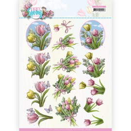 Bouquets of Tulips - 3D Cutting Sheet