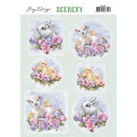 Spring Animals Push Out Scenery by Amy Design