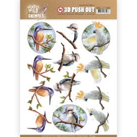 Parrot Wild Animals Outback 3D-Push-Out Sheet by Amy Design