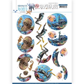 Deepsea Diving 3D-Push-Out Sheet Underwater World by Amy Design