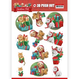 Presents 3D-Push-Out Sheet Christmas Pets by Amy Design