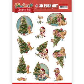 Christmas Tree 3D-Push-Out Sheet Christmas Pets by Amy Design