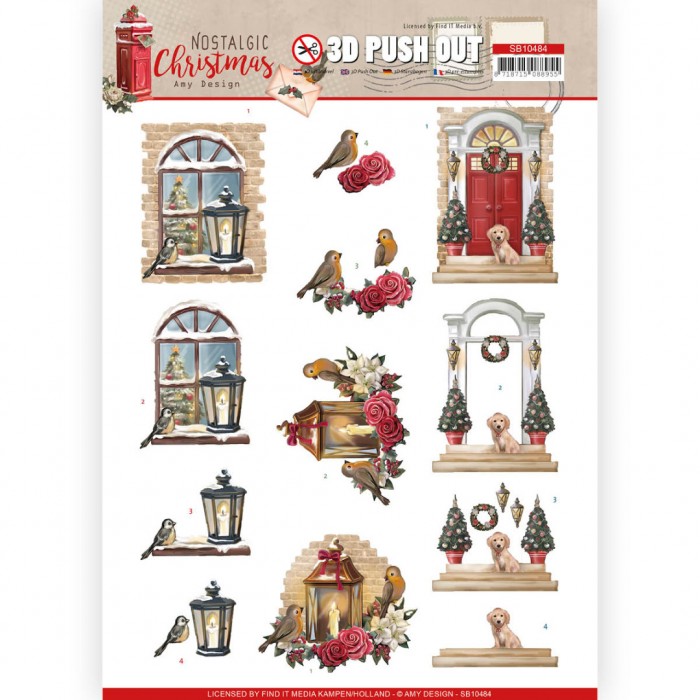 Warm Christmas Nostalgic Christmas 3D Push Out by Amy Design