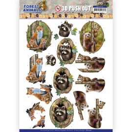 Fox - Forest Animals - 3D-Push-Out Sheet