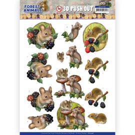 Mouse - Forest Animals - 3D-Push-Out Sheet