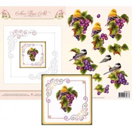 3D Card Embroidery Pattern Sheet 12 Grapevine 