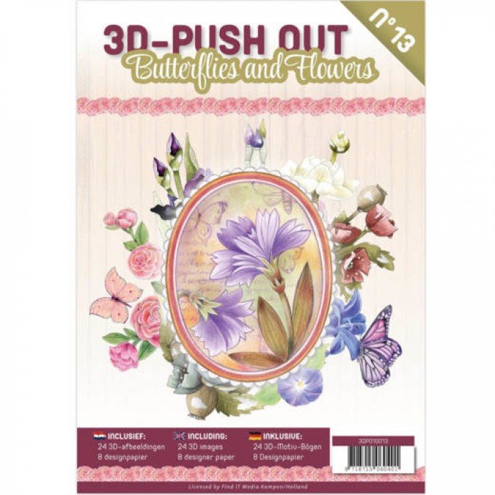3D Push Out book 13 - Butterflies and Flowers