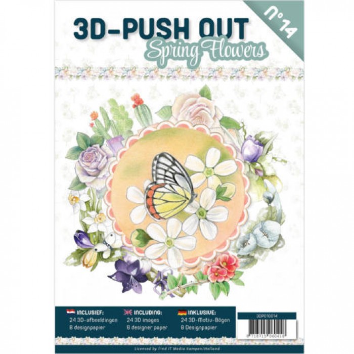 3D Push Out book 14 - Spring Flowers