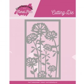 Bloemen in staand kader Snijmal - Floral Pink van Card Deco Color