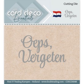 Oeps, vergeten - Cutting Dies by Card Deco Essentials