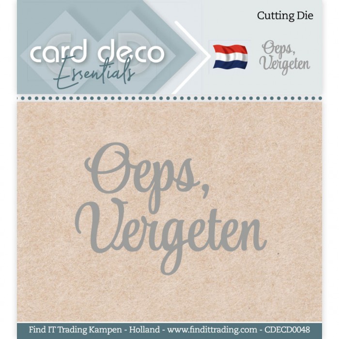 Oeps, vergeten - Cutting Dies by Card Deco Essentials