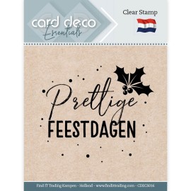 Card Deco Essentials - Clear Stamps - Prettige Feestdagen