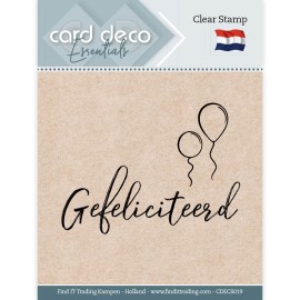 Gefeliciteerd - Clear Stamps - Card Deco Essentials