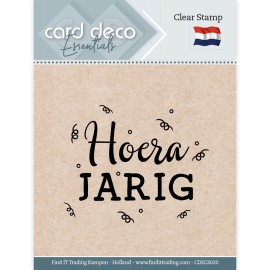 Hoera Jarig - Clear Stamps - Card Deco Essentials 